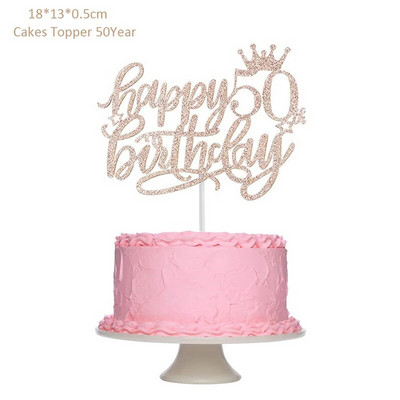 Su gimtadieniu Auksinio torto puošmena 13 16 18 21 30 40 50 60 metų gimtadienio torto puošmena suaugusiųjų vakarėlio kepimo deserto dekoro reikmenys