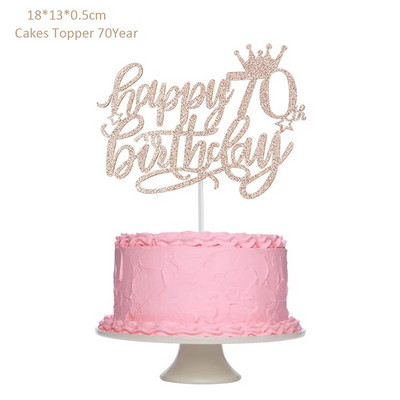 Su gimtadieniu Auksinio torto puošmena 13 16 18 21 30 40 50 60 metų gimtadienio torto puošmena suaugusiųjų vakarėlio kepimo deserto dekoro reikmenys