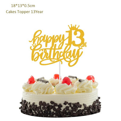 Su gimtadieniu Auksinio torto puošmena 13 16 18 21 30 40 50 60 metų gimtadienio torto puošmena suaugusiųjų vakarėlio kepimo deserto dekoro reikmenys