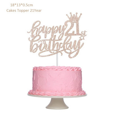 Su gimtadieniu Auksinio torto puošmena 13 16 18 21 30 40 50 60 metų gimtadienio torto puošmena suaugusiųjų vakarėlio kepimo deserto dekoro reikmenys