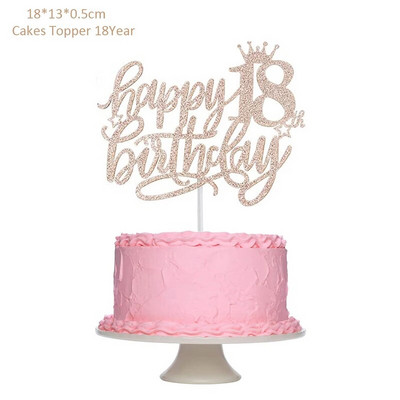 Su gimtadieniu Auksinio torto puošmena 13 16 18 21 30 40 50 60 metų gimtadienio torto puošmena suaugusiųjų vakarėlio kepimo deserto dekoro reikmenys