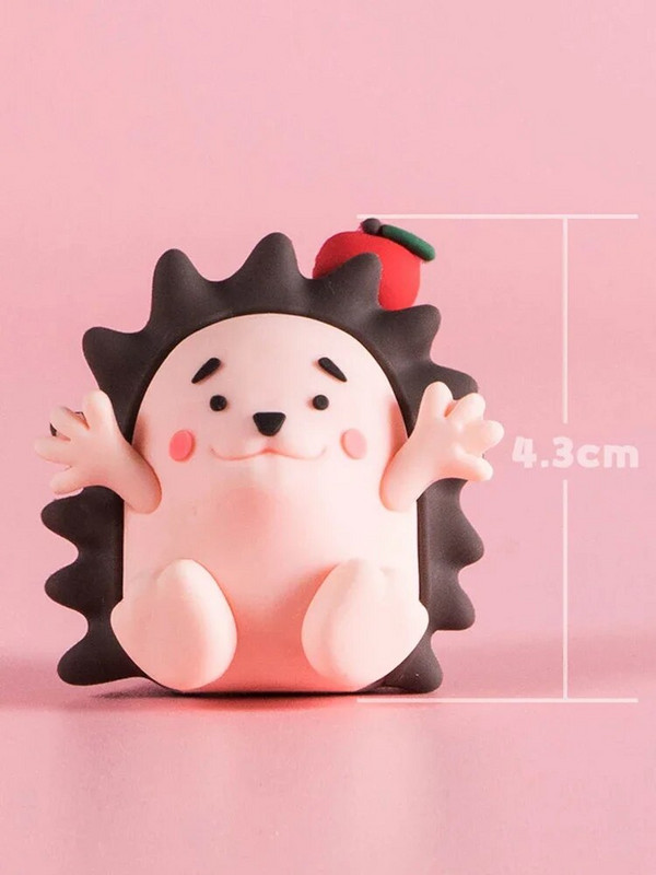 Ežiuko sūpynės torto puošmena Džiunglių laukiniai miško gyvūnai Miško taurės torto puošmena Torto puošmena gimtadienio dovana