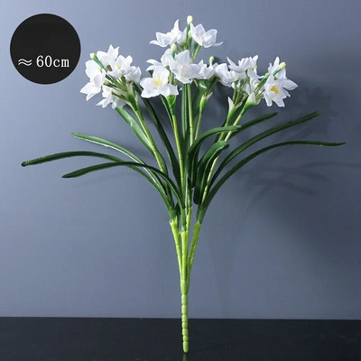 Narcizo puokštė dirbtinis kambarinis augalas vazoninis plastikinis puokštė dirbtinė gėlė