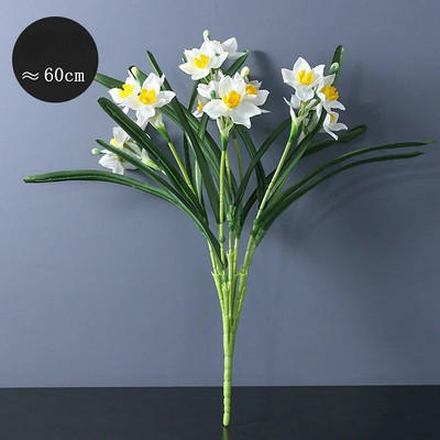 Narcizo puokštė dirbtinis kambarinis augalas vazoninis plastikinis puokštė dirbtinė gėlė