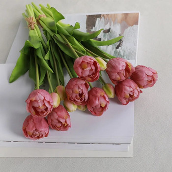 5 κεφαλές τεχνητές τουλίπες Διακόσμηση γαμήλιου σπιτιού Έπιπλα προσομοίωσης Χέρι ψεύτικο μπουκέτο λουλούδι Φωτογραφικό στούντιο Στήριγμα σκοποβολής