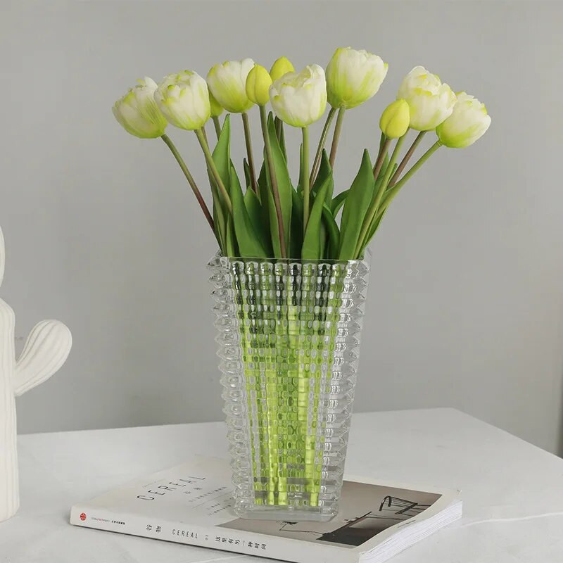 5 galvos Dirbtinės tulpės Vestuvės Namų dekoravimas Baldų modeliavimas Rankinis netikrų gėlių puokštė Fotostudijos fotografavimo reikmenys