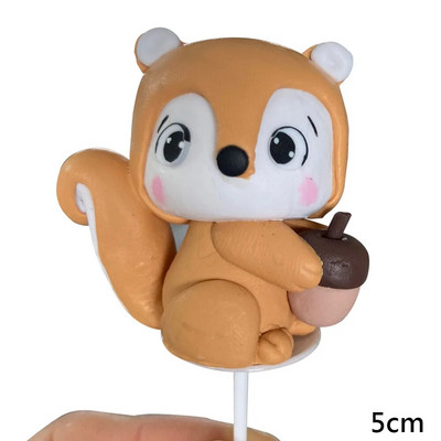 Woodland Forest Animal Cake Toppers Baby Shower Γενέθλια Woodland Θέμα Διακοσμήσεις πάρτι Bear Squirrel Fox Hedgehog Mushroom