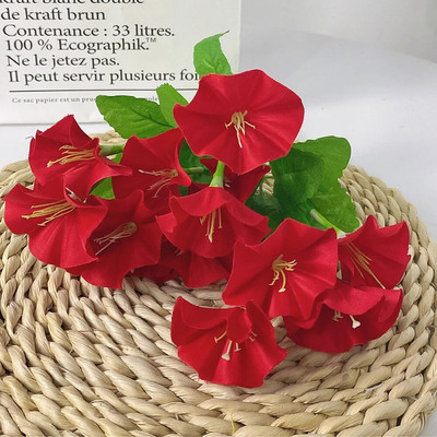 Kunstlillede taust Võltslillede Morning Glory jõulukaunistused kodukaunistuseks Aia pulmakaunistus 35cm