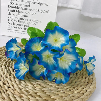 Kunstlillede taust Võltslillede Morning Glory jõulukaunistused kodukaunistuseks Aia pulmakaunistus 35cm