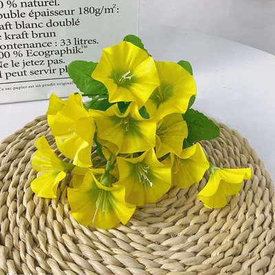 Kunstlillede taust Võltslillede Morning Glory jõulukaunistused kodukaunistuseks Aia pulmakaunistus 35cm