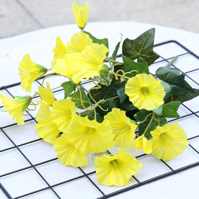 Kunstlillede taust Võltslillede Morning Glory jõulukaunistused kodukaunistuseks Aia pulmakaunistus 35cm