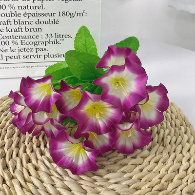 Kunstlillede taust Võltslillede Morning Glory jõulukaunistused kodukaunistuseks Aia pulmakaunistus 35cm