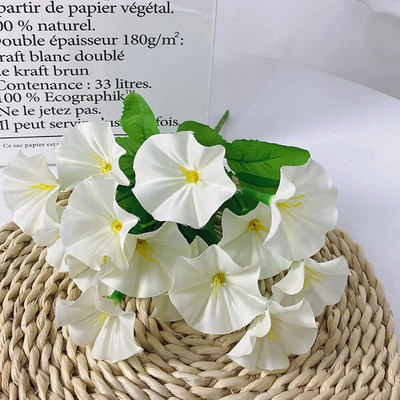 Kunstlillede taust Võltslillede Morning Glory jõulukaunistused kodukaunistuseks Aia pulmakaunistus 35cm