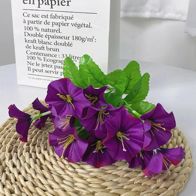 Kunstlillede taust Võltslillede Morning Glory jõulukaunistused kodukaunistuseks Aia pulmakaunistus 35cm