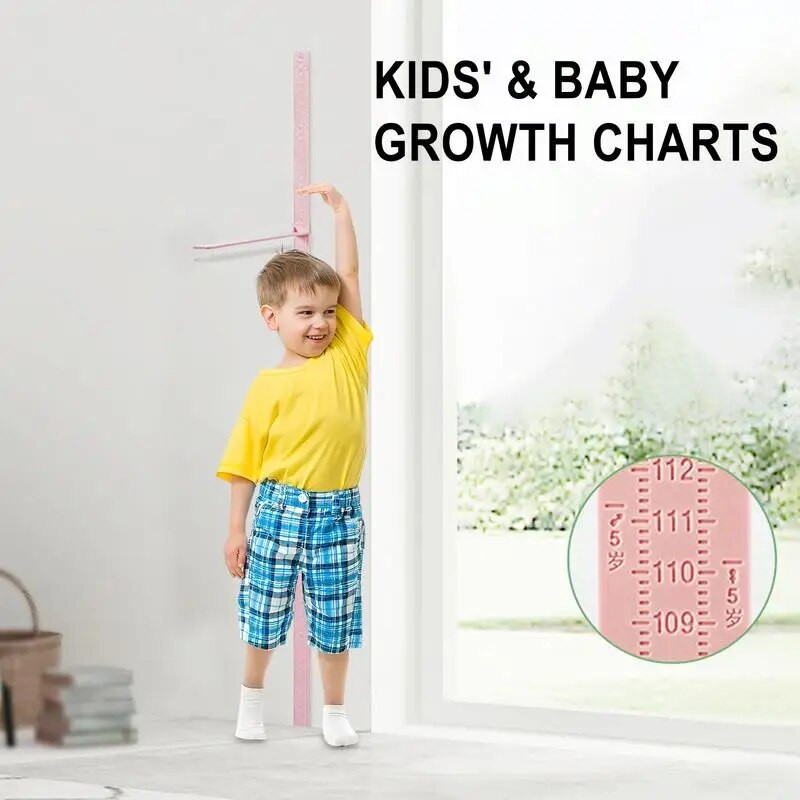 Magasságmérés gyerekeknek fali 3D-s eltávolítható növekedési diagram vonalzó, újrafelhasználható gyerekek magasságmérése fürdőszobai nappalikhoz