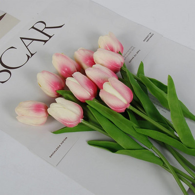 5 ΤΕΜ. Tulips Artificial Flowers Bunch Real Touch Tulip Flowers for Home Wedding Fake Flowers Διακόσμηση νυφικής ανθοδέσμης