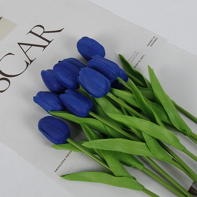 5 ΤΕΜ. Tulips Artificial Flowers Bunch Real Touch Tulip Flowers for Home Wedding Fake Flowers Διακόσμηση νυφικής ανθοδέσμης