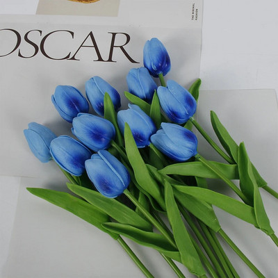 5 ΤΕΜ. Tulips Artificial Flowers Bunch Real Touch Tulip Flowers for Home Wedding Fake Flowers Διακόσμηση νυφικής ανθοδέσμης