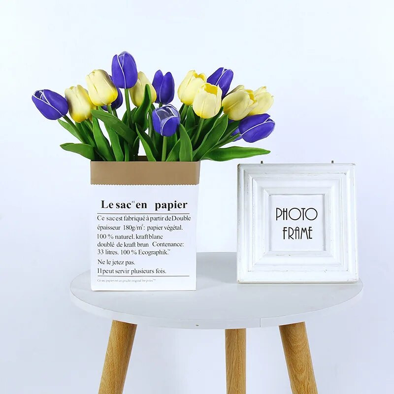 5 bucăți lalele flori artificiale buchet flori de lalele la atingere reală pentru acasă nuntă flori false decorare buchet de mireasă