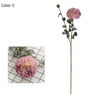 Luksuslik siselauakaunistused võltslillede simulatsioon retro krüsanteem Daalia tuba Decor flores artificiais