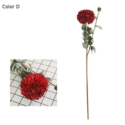 Luksuslik siselauakaunistused võltslillede simulatsioon retro krüsanteem Daalia tuba Decor flores artificiais