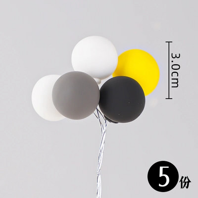 5 τμχ/Σετ Πολύχρωμο Πακέτο μπάλας Πήλινο Μπαλόνια Κέικ Κάρτα Creative Cupcake Flag Birthday Party Baby Shower Dessert