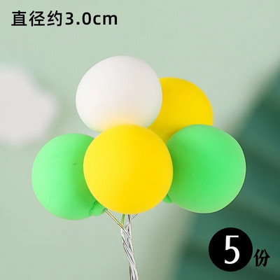 5 τμχ/Σετ Πολύχρωμο Πακέτο μπάλας Πήλινο Μπαλόνια Κέικ Κάρτα Creative Cupcake Flag Birthday Party Baby Shower Dessert