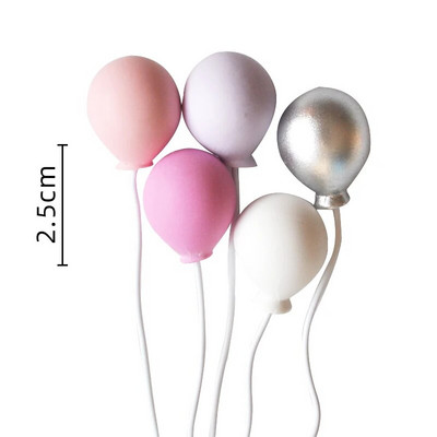 5 τμχ/Σετ Πολύχρωμο Πακέτο μπάλας Πήλινο Μπαλόνια Κέικ Κάρτα Creative Cupcake Flag Birthday Party Baby Shower Dessert