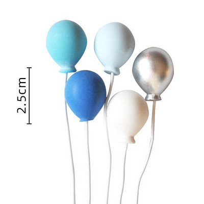 5 τμχ/Σετ Πολύχρωμο Πακέτο μπάλας Πήλινο Μπαλόνια Κέικ Κάρτα Creative Cupcake Flag Birthday Party Baby Shower Dessert