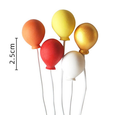 5 τμχ/Σετ Πολύχρωμο Πακέτο μπάλας Πήλινο Μπαλόνια Κέικ Κάρτα Creative Cupcake Flag Birthday Party Baby Shower Dessert