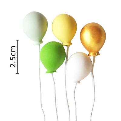 5 τμχ/Σετ Πολύχρωμο Πακέτο μπάλας Πήλινο Μπαλόνια Κέικ Κάρτα Creative Cupcake Flag Birthday Party Baby Shower Dessert