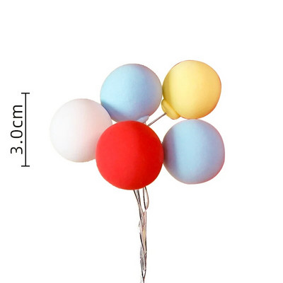 5 τμχ/Σετ Πολύχρωμο Πακέτο μπάλας Πήλινο Μπαλόνια Κέικ Κάρτα Creative Cupcake Flag Birthday Party Baby Shower Dessert