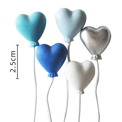 5 τμχ/Σετ Πολύχρωμο Πακέτο μπάλας Πήλινο Μπαλόνια Κέικ Κάρτα Creative Cupcake Flag Birthday Party Baby Shower Dessert