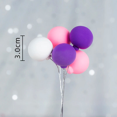 5 τμχ/Σετ Πολύχρωμο Πακέτο μπάλας Πήλινο Μπαλόνια Κέικ Κάρτα Creative Cupcake Flag Birthday Party Baby Shower Dessert