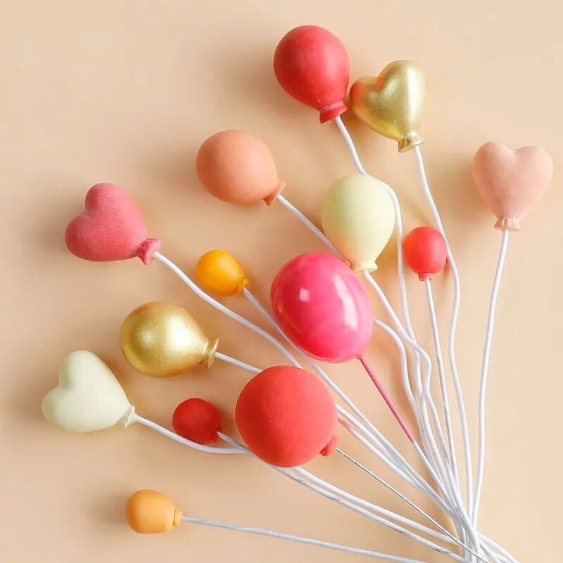 5 ks/sada farebných guľôčok, zväzok hlinených balónov, ozdoba na tortu, kreatívna karta na muffiny, vlajka, narodeninová párty, detská sprcha, dezertná dekorácia