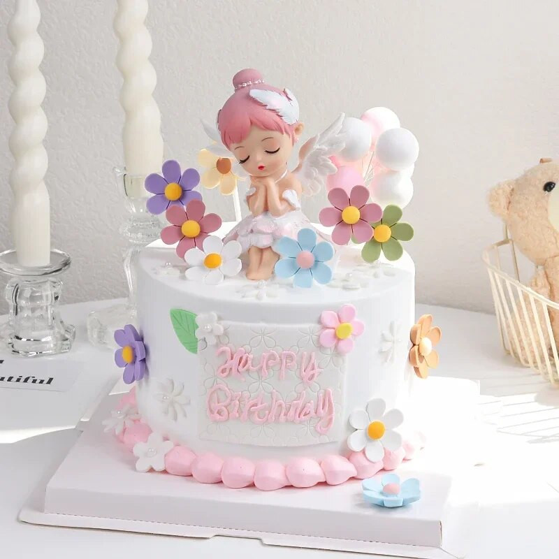 Decoratiuni de tort din rasina Bella Ballet Girl Ornamente de topper pentru masina Articole de amenajare desktop drăguțe Gif-uri de absolvire a zilei de naștere