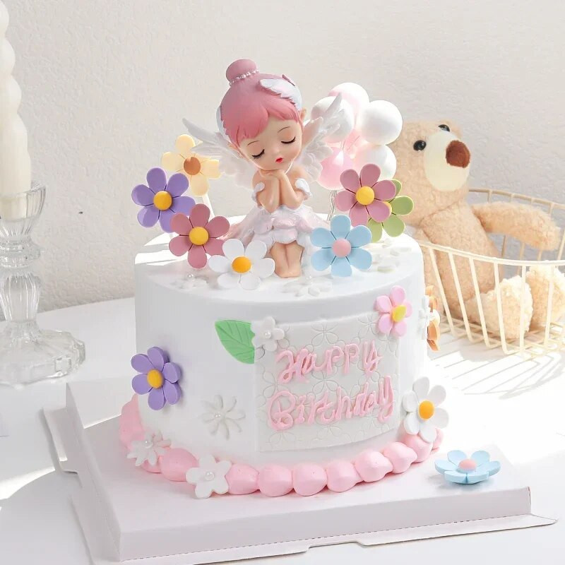 Decoratiuni de tort din rasina Bella Ballet Girl Ornamente de topper pentru masina Articole de amenajare desktop drăguțe Gif-uri de absolvire a zilei de naștere
