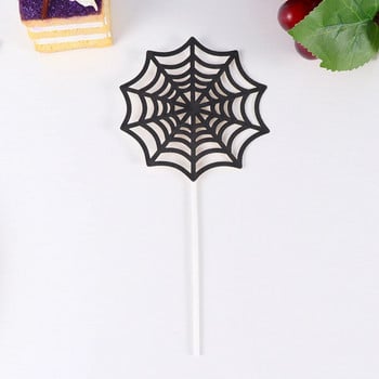 12 τμχ Black Spider Web Cake Toppers Επιλογές Cupcake Decor πάρτι προμήθειες για φεστιβάλ γενεθλίων γάμου