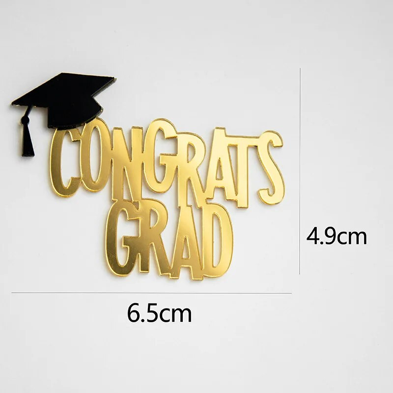 Ins Originality Baigimo sezonas Cupcake Akriliniai pyragaičiai, burlaivių priedai Akrilo tortų dekoracijos 2023 m. kūdikių dušas