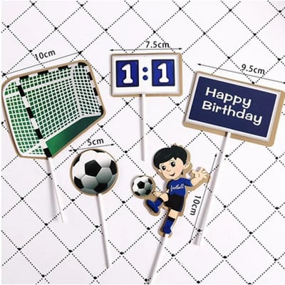 Football Cake Topper Decor Soccer Boy First Happy Birthday Boy Decor Footbal Cake Topper Soccer Treat Θέμα Επιδόρπιο Διακόσμηση