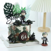 Tankrepülő katonai témájú születésnapi torta díszítő kellékek fiúk kedvencei születésnapi hadsereg torta kellékei díszítő torta