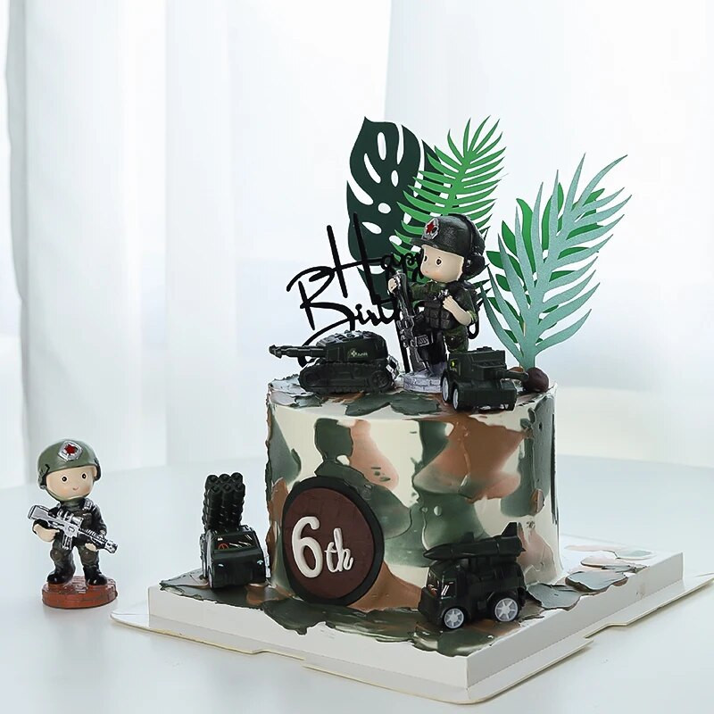 Tankrepülő katonai témájú születésnapi torta díszítő kellékek fiúk kedvencei születésnapi hadsereg torta kellékei díszítő torta