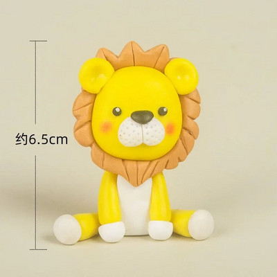 Džungliloomade koogikaunistused Metsloomad Lõvi Ahv elevant Sebra Kaelkirjak Koogitops Metsikute Laste sünnipäevapeokaunistus