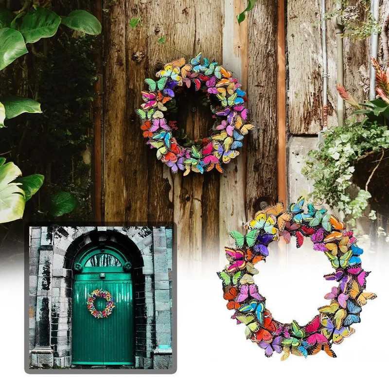 Simulacija leptira Vijenac od prave vinove loze Proljetni viseći privjesci Cvjetni dekor za svadbenu zabavu