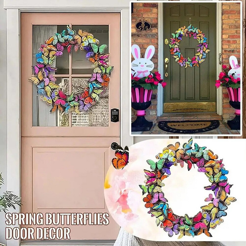 Simulacija leptira Vijenac od prave vinove loze Proljetni viseći privjesci Cvjetni dekor za svadbenu zabavu