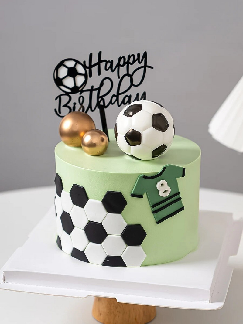 Pribor za ukrašavanje torti Akrilne nogometne lopte za sretan rođendan Pribor za ukrašavanje torti za nogometne navijače Dekoracija deserta za rođendanske torte