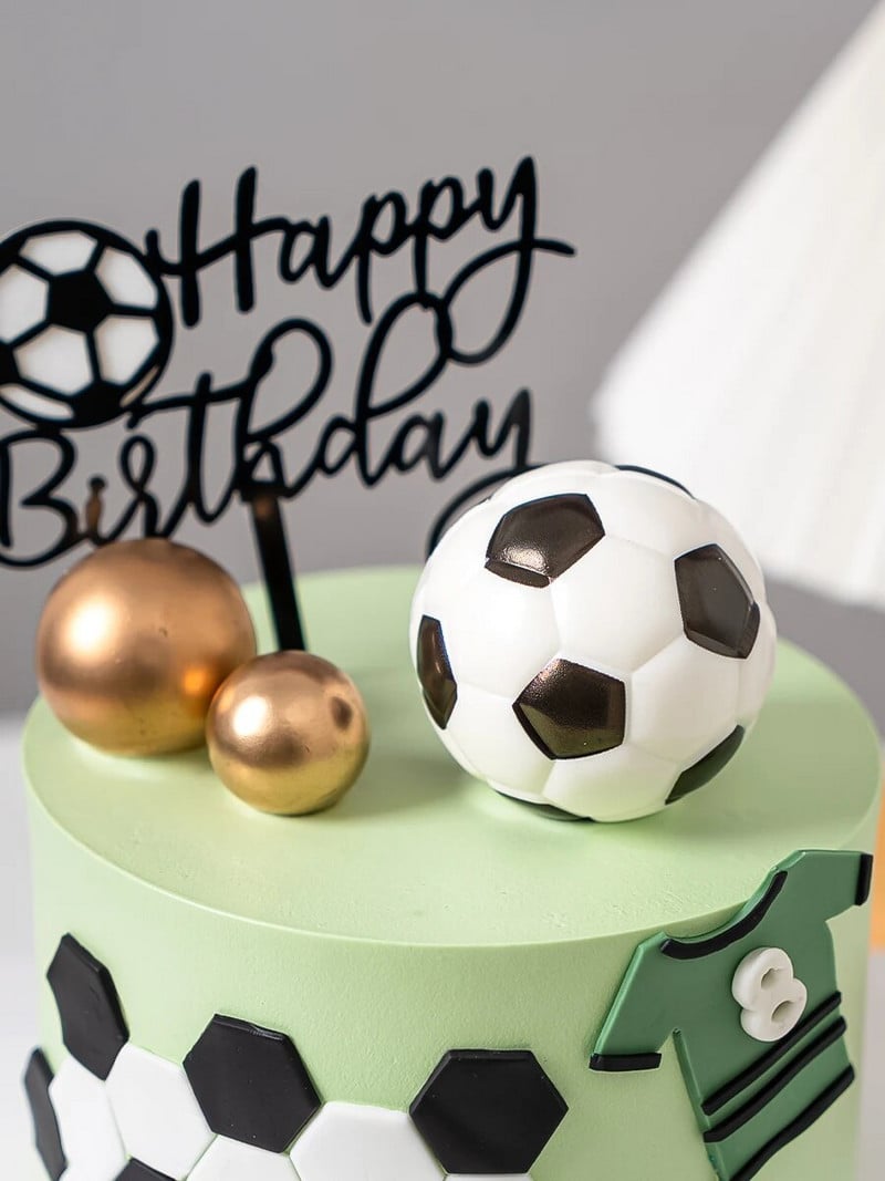 Pribor za ukrašavanje torti Akrilne nogometne lopte za sretan rođendan Pribor za ukrašavanje torti za nogometne navijače Dekoracija deserta za rođendanske torte