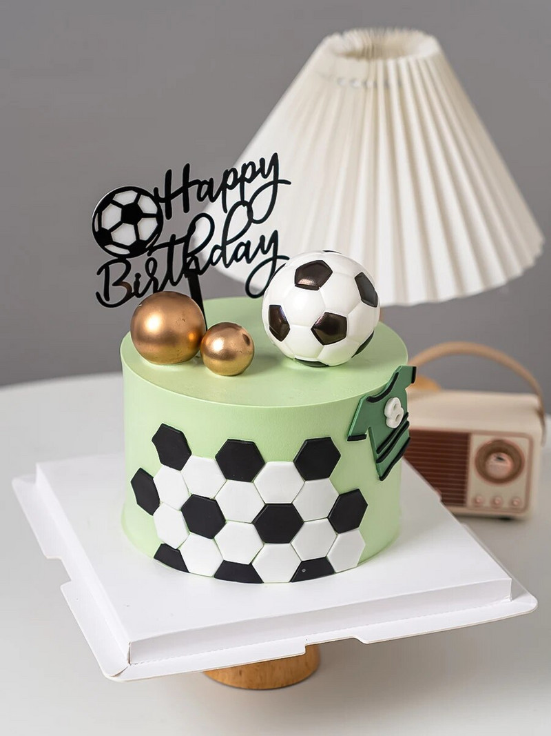 Pribor za ukrašavanje torti Akrilne nogometne lopte za sretan rođendan Pribor za ukrašavanje torti za nogometne navijače Dekoracija deserta za rođendanske torte