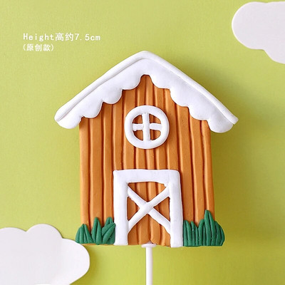 Cartoon Farm Animal Cow Cake Toppers Tractor Στολίδι κοτόπουλου για άλογα προβάτων για αγόρι κορίτσι 1ο γενέθλια Baby Shower Party Decor