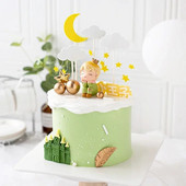 Малка принцеса Малък принц Декор за торта Творческа декорация на дома за младоженци Смола Орнаменти за печене Малки